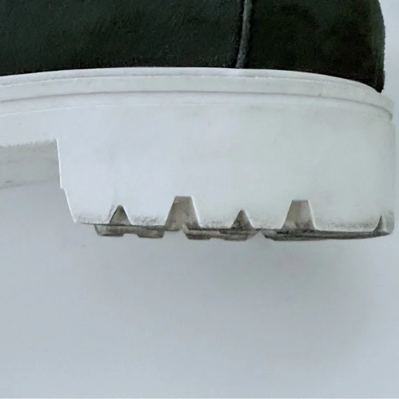 Journee Collection Erika Lug Sole Loafers – Olive Green–Faux Suede Size 8 - Picture 13 of 15